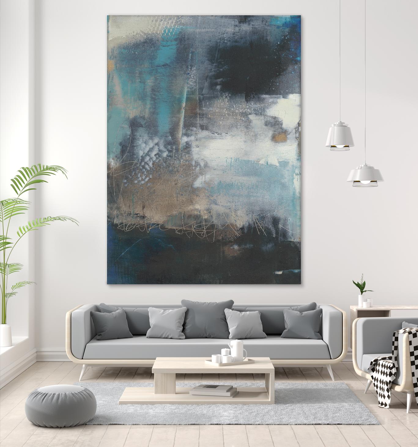 Umbra I by Sue Jachimiec on GIANT ART - blue abstract