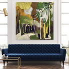 Trees & Wires X by Erin McGee Ferrell on GIANT ART - green abstract