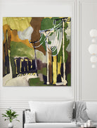 Trees & Wires X by Erin McGee Ferrell on GIANT ART - green abstract