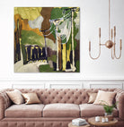 Trees & Wires X by Erin McGee Ferrell on GIANT ART - green abstract