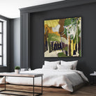 Trees & Wires X by Erin McGee Ferrell on GIANT ART - green abstract