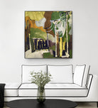 Trees & Wires X by Erin McGee Ferrell on GIANT ART - green abstract