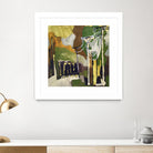 Trees & Wires X by Erin McGee Ferrell on GIANT ART - green abstract