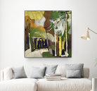 Trees & Wires X by Erin McGee Ferrell on GIANT ART - green abstract