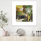 Trees & Wires X by Erin McGee Ferrell on GIANT ART - green abstract