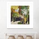 Trees & Wires X by Erin McGee Ferrell on GIANT ART - green abstract