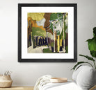 Trees & Wires X by Erin McGee Ferrell on GIANT ART - green abstract