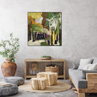 Trees & Wires X by Erin McGee Ferrell on GIANT ART - green abstract