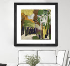 Trees & Wires X by Erin McGee Ferrell on GIANT ART - green abstract