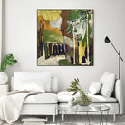 Trees & Wires X by Erin McGee Ferrell on GIANT ART - green abstract