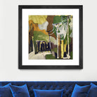 Trees & Wires X by Erin McGee Ferrell on GIANT ART - green abstract