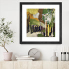 Trees & Wires X by Erin McGee Ferrell on GIANT ART - green abstract