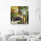 Trees & Wires X by Erin McGee Ferrell on GIANT ART - green abstract