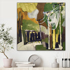 Trees & Wires X by Erin McGee Ferrell on GIANT ART - green abstract