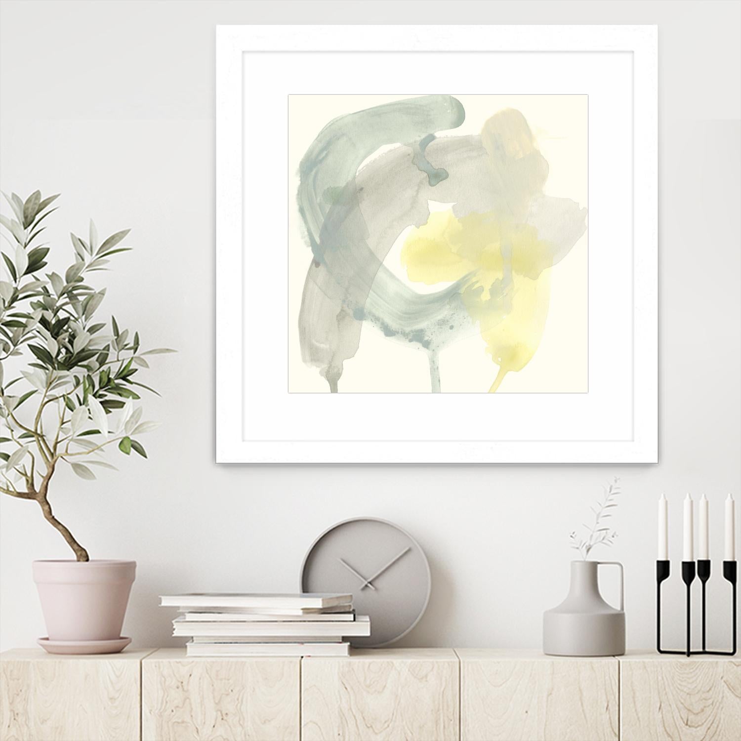 Lunar Sunrise II by June Erica Vess on GIANT ART - yellow abstract