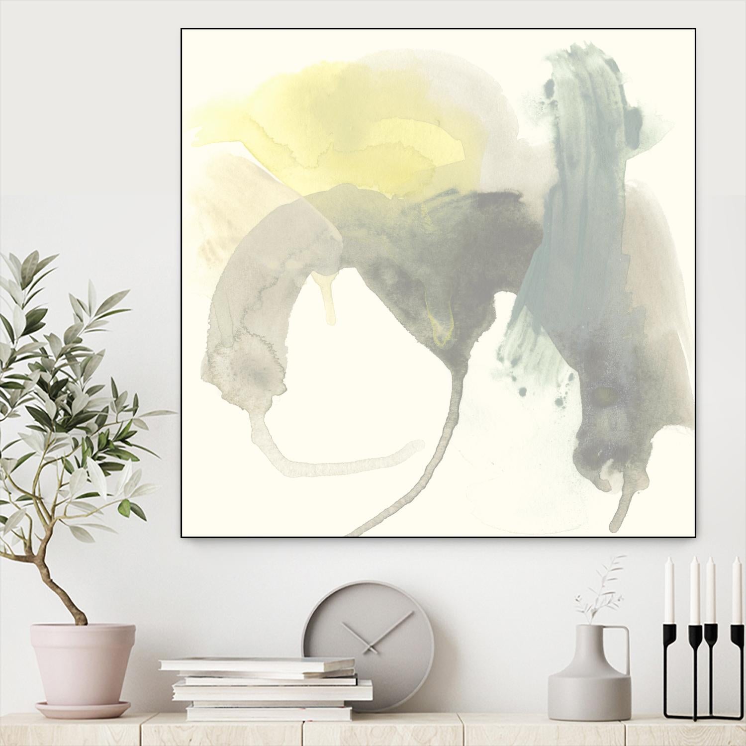 Lunar Sunrise III by June Erica Vess on GIANT ART - yellow abstract