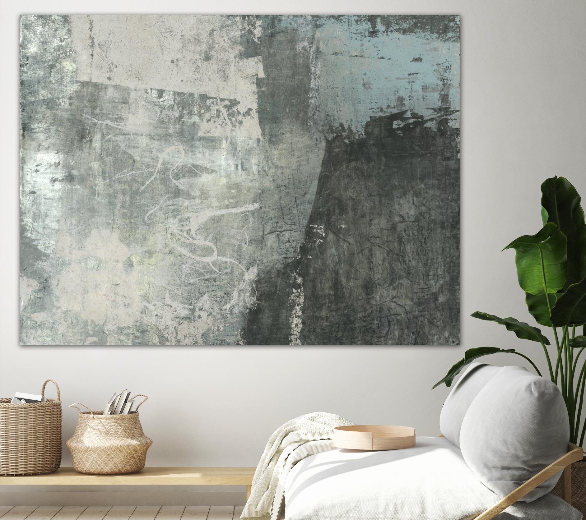 Black & Grey & Blue I by Studio W on GIANT ART - blue abstract