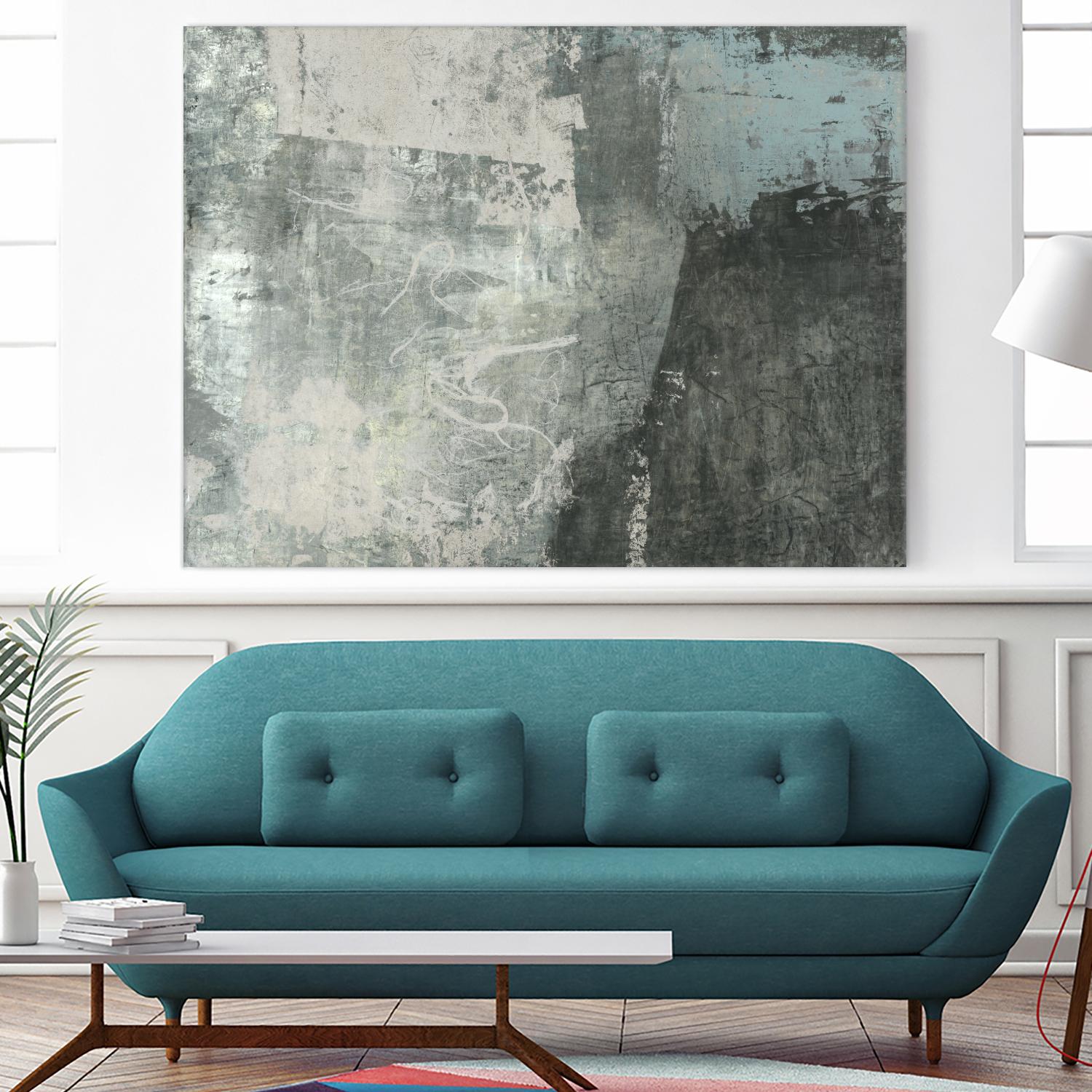 Black & Grey & Blue I by Studio W on GIANT ART - blue abstract