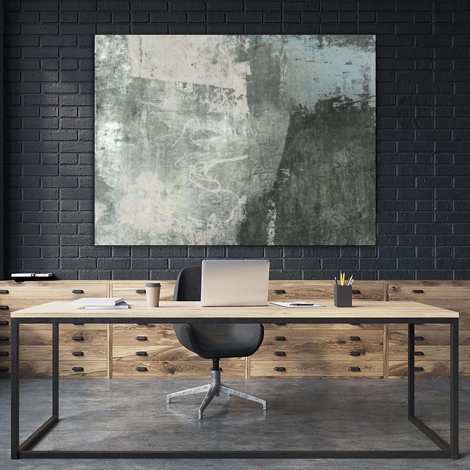 Black & Grey & Blue I by Studio W on GIANT ART - blue abstract