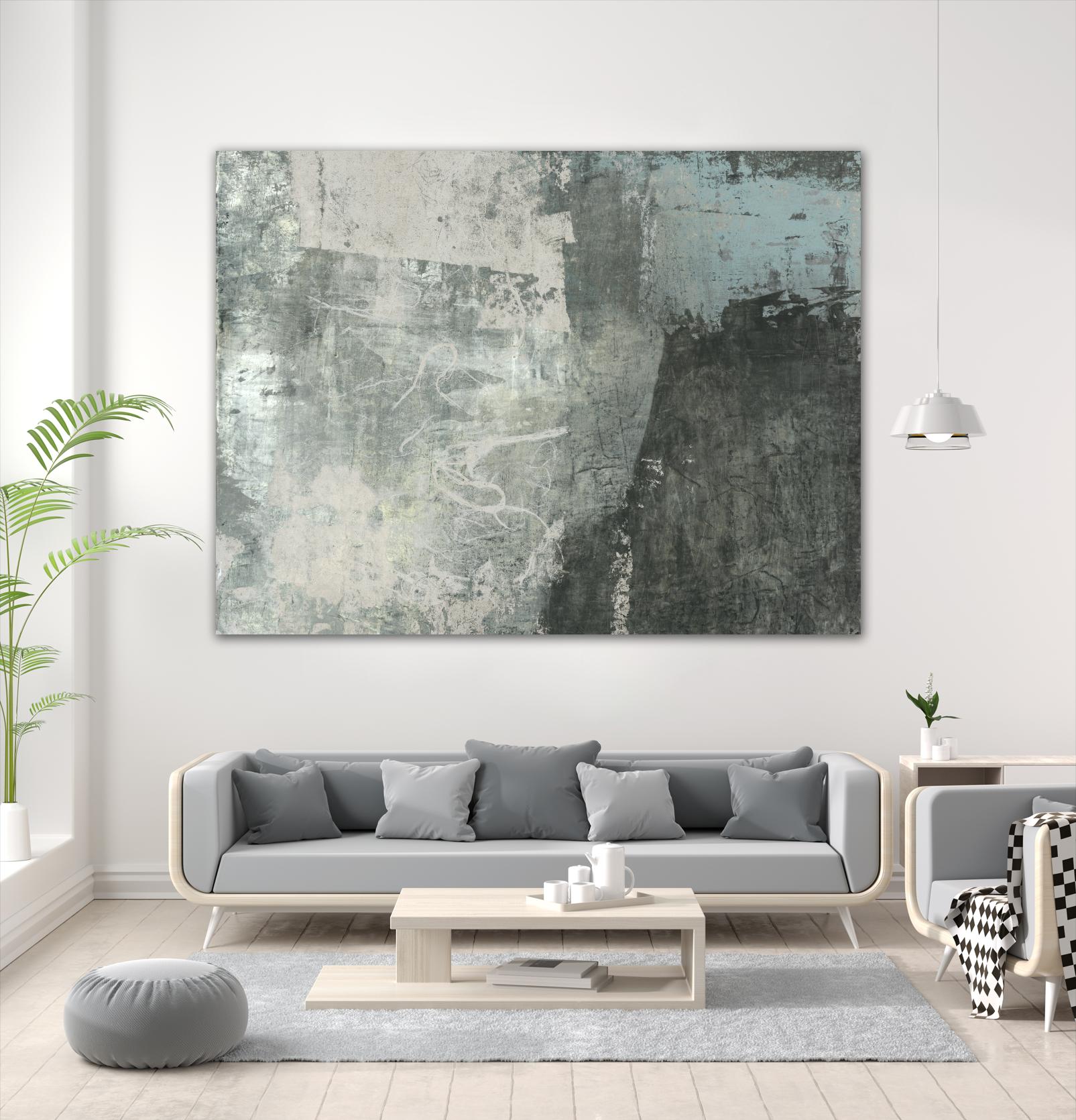 Black & Grey & Blue I by Studio W on GIANT ART - blue abstract