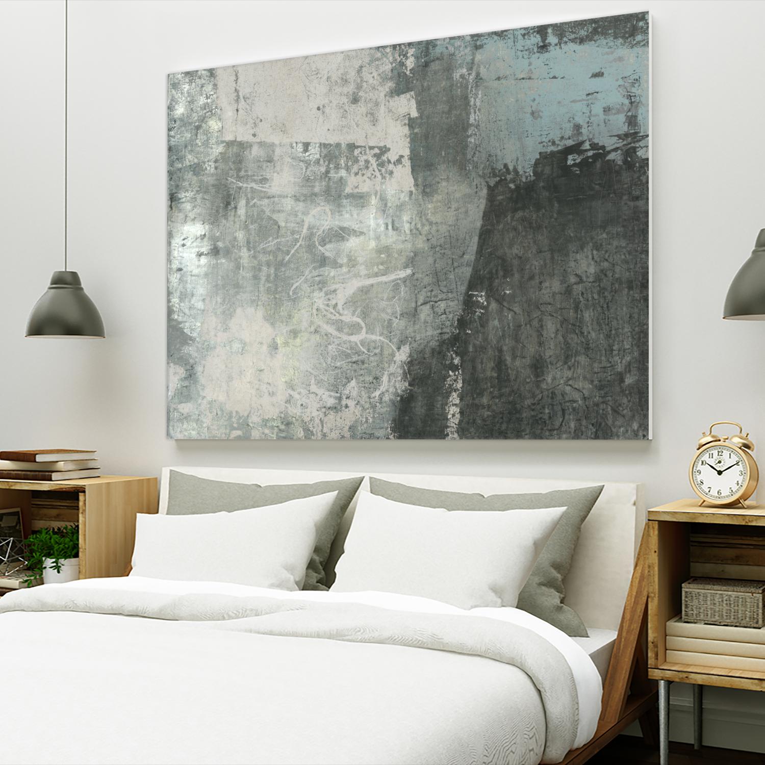 Black & Grey & Blue I by Studio W on GIANT ART - blue abstract