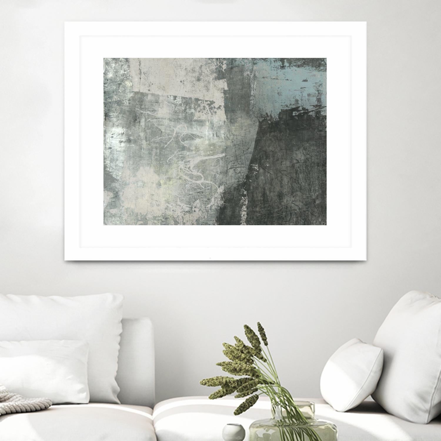 Black & Grey & Blue I by Studio W on GIANT ART - blue abstract