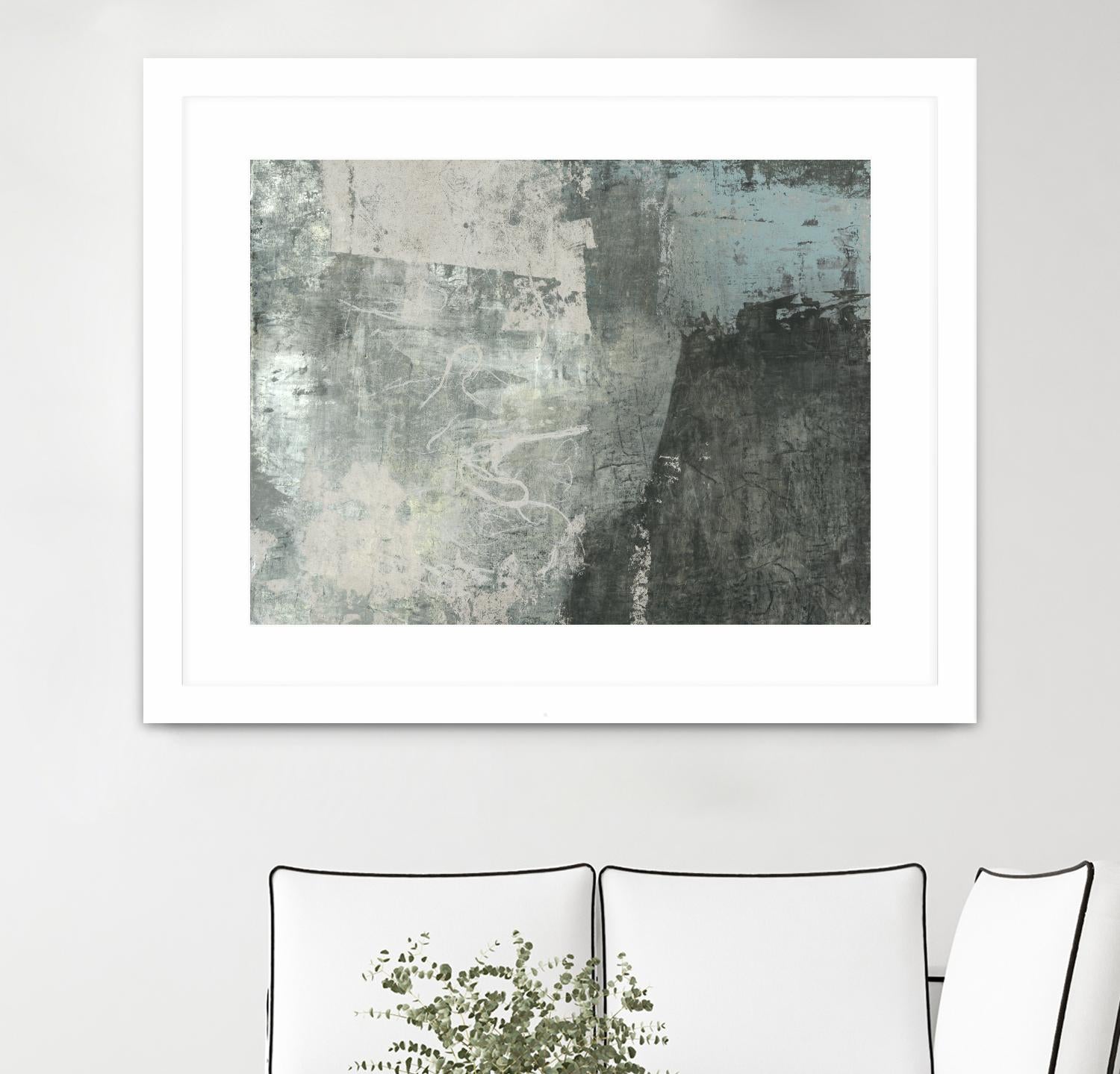 Black & Grey & Blue I by Studio W on GIANT ART - blue abstract