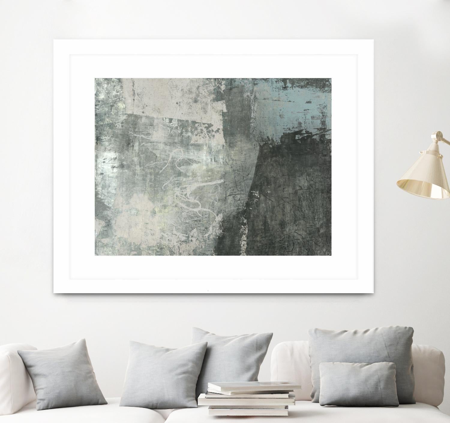 Black & Grey & Blue I by Studio W on GIANT ART - blue abstract