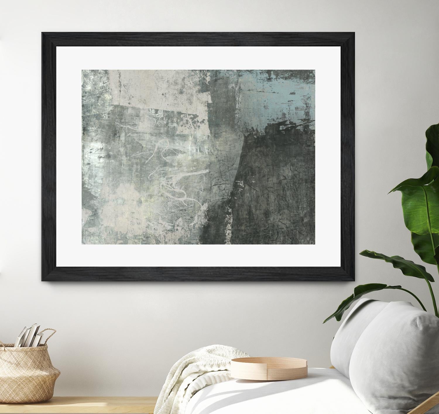 Black & Grey & Blue I by Studio W on GIANT ART - blue abstract