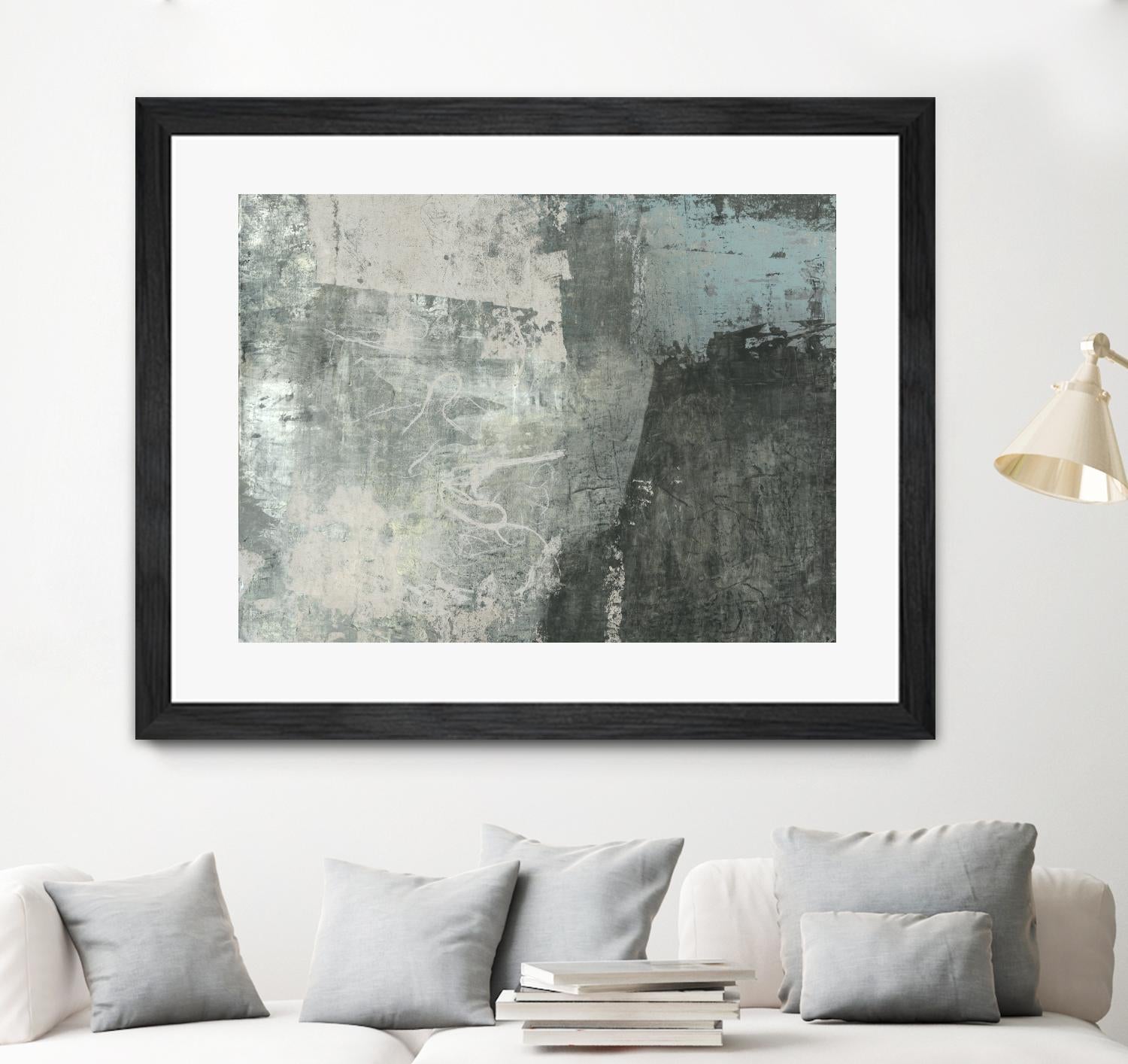 Black & Grey & Blue I by Studio W on GIANT ART - blue abstract