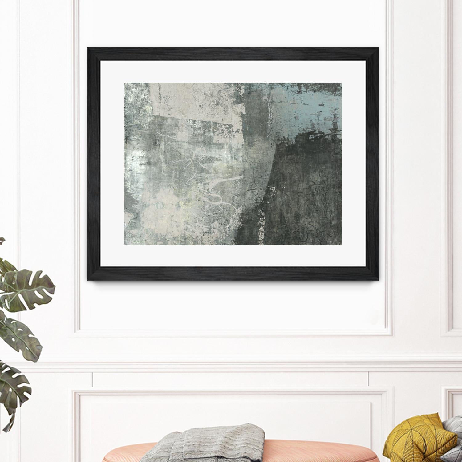 Black & Grey & Blue I by Studio W on GIANT ART - blue abstract