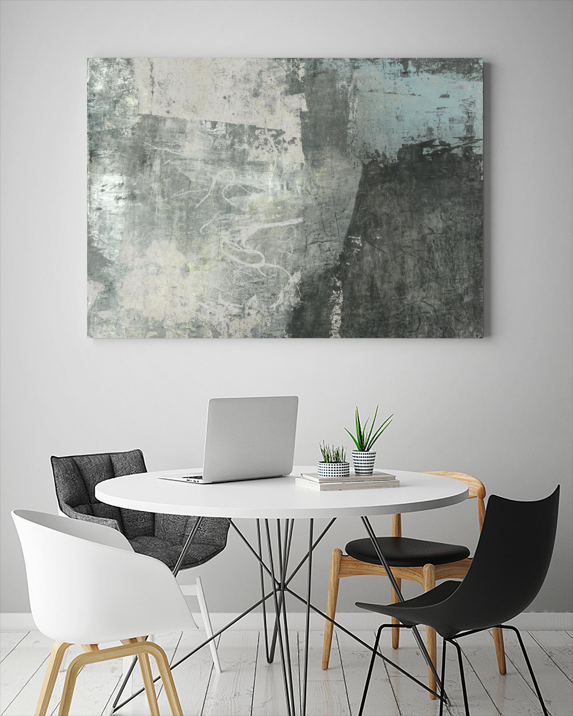 Black & Grey & Blue I by Studio W on GIANT ART - blue abstract