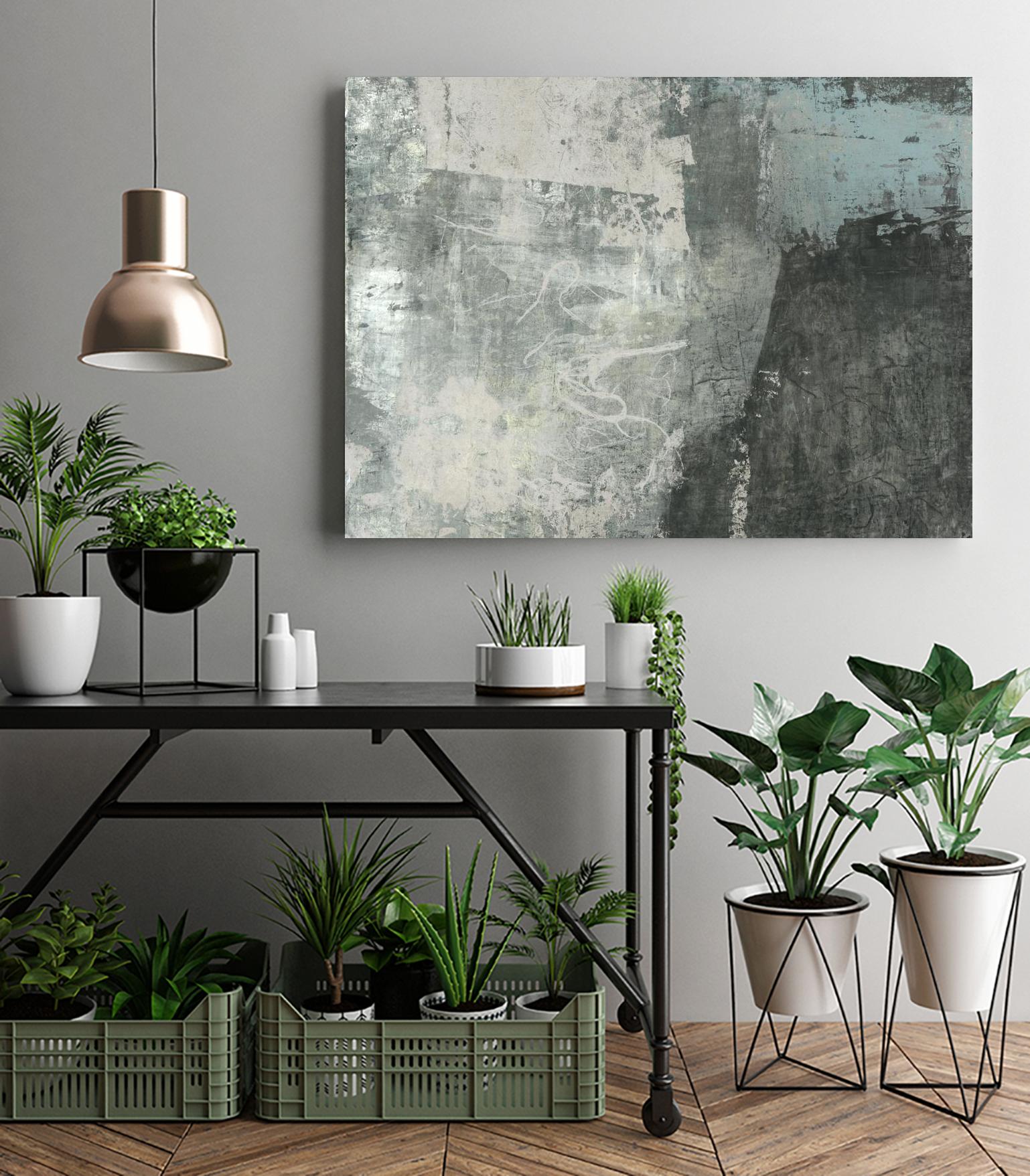 Black & Grey & Blue I by Studio W on GIANT ART - blue abstract