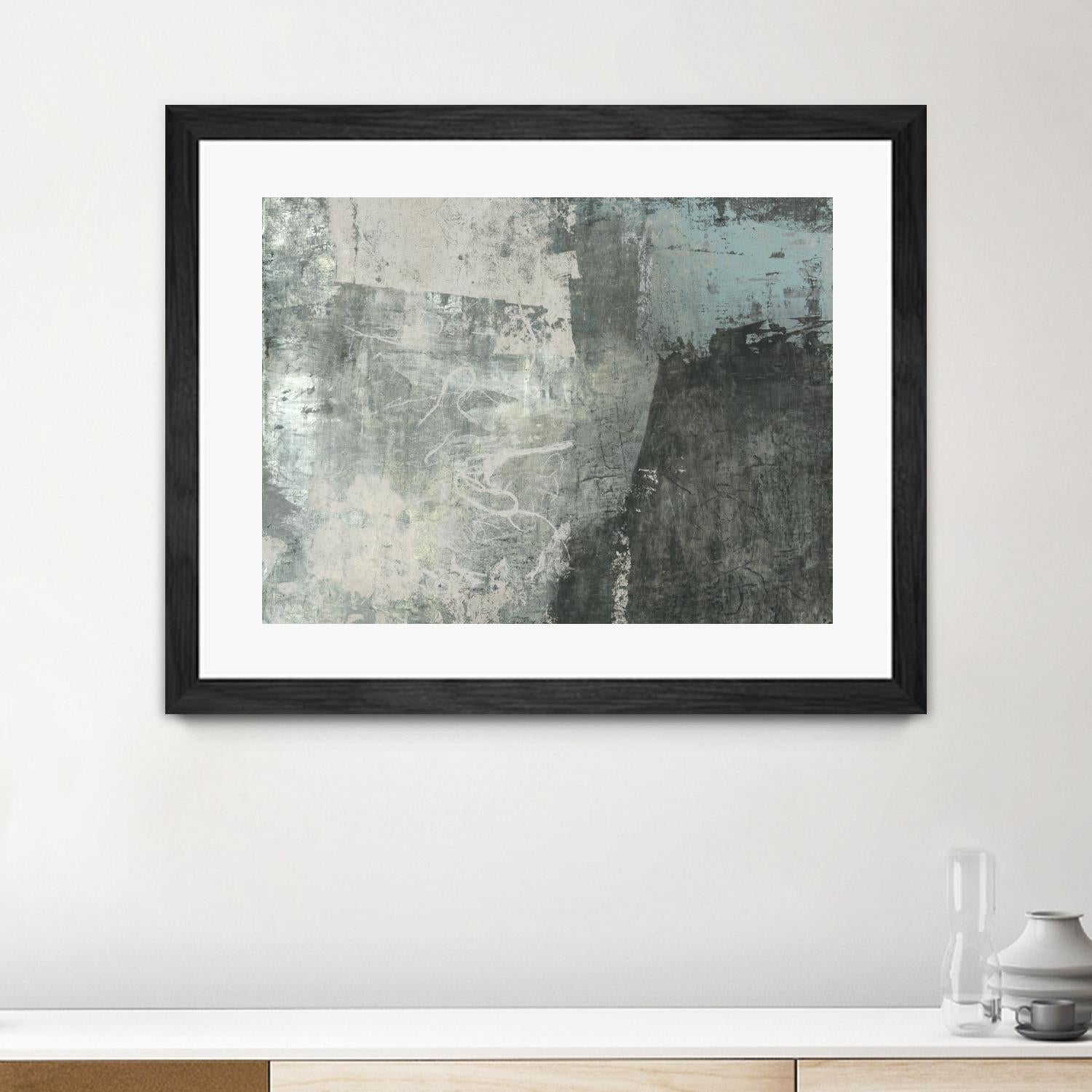 Black & Grey & Blue I by Studio W on GIANT ART - blue abstract