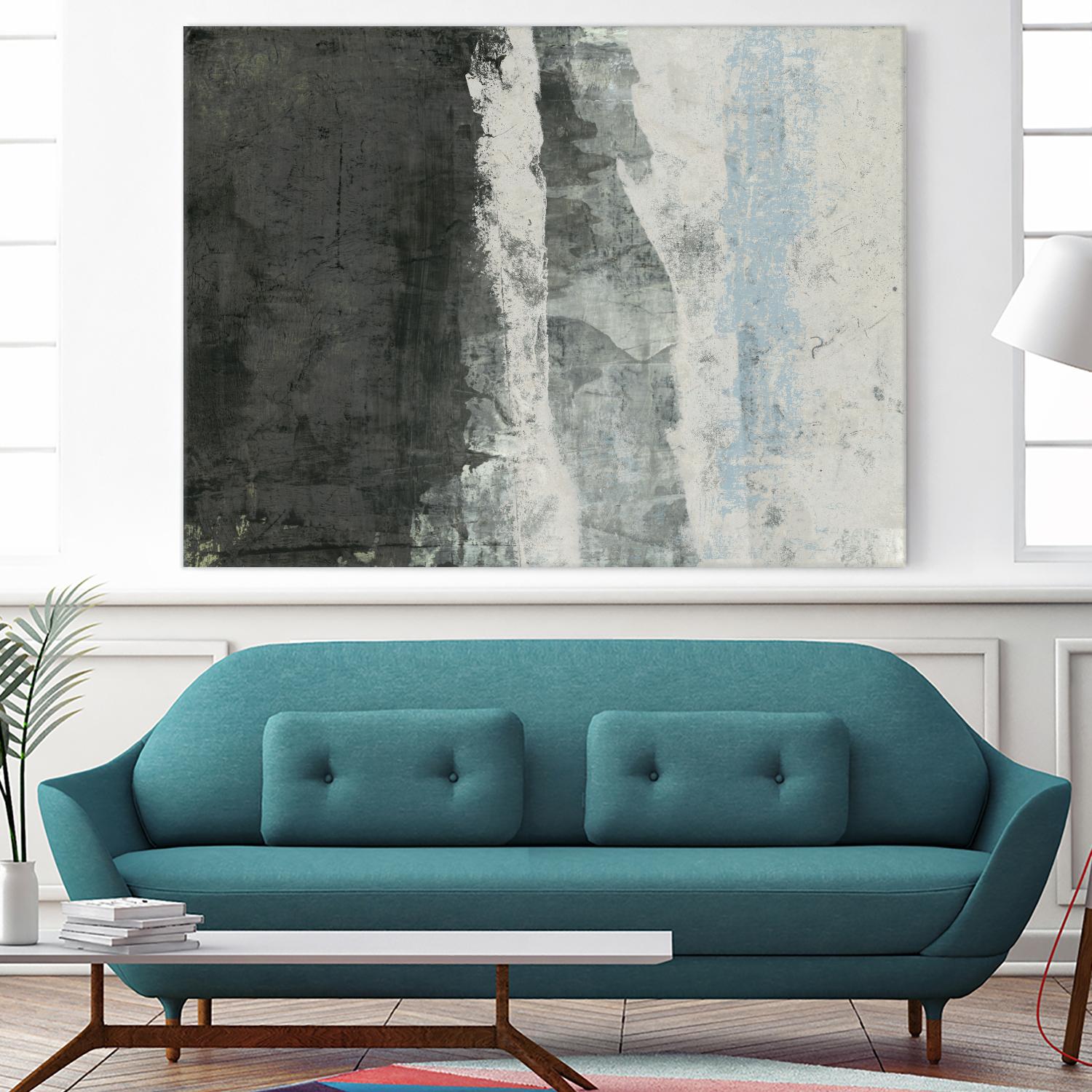 Black & Grey & Blue II by Studio W on GIANT ART - blue abstract