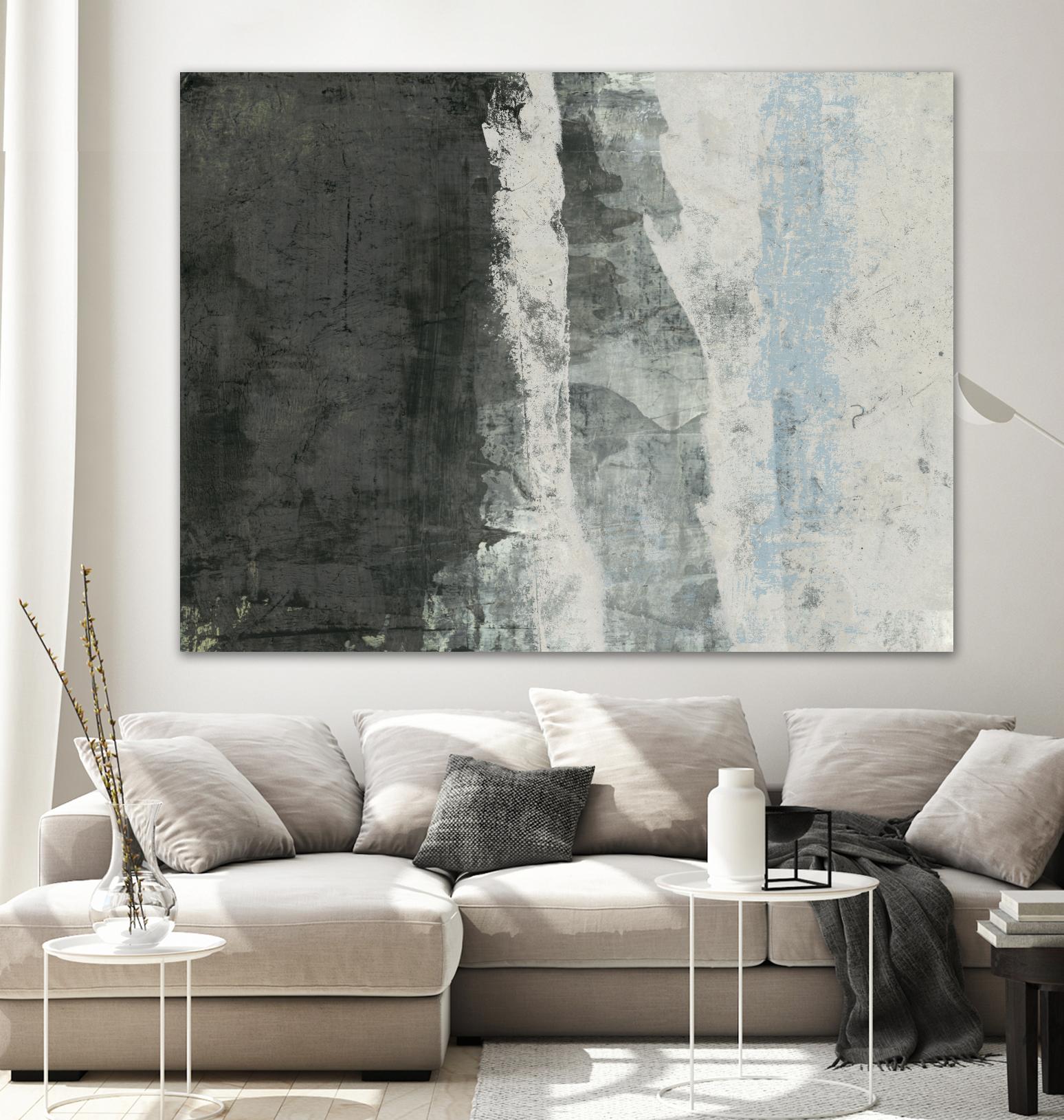 Black & Grey & Blue II by Studio W on GIANT ART - blue abstract