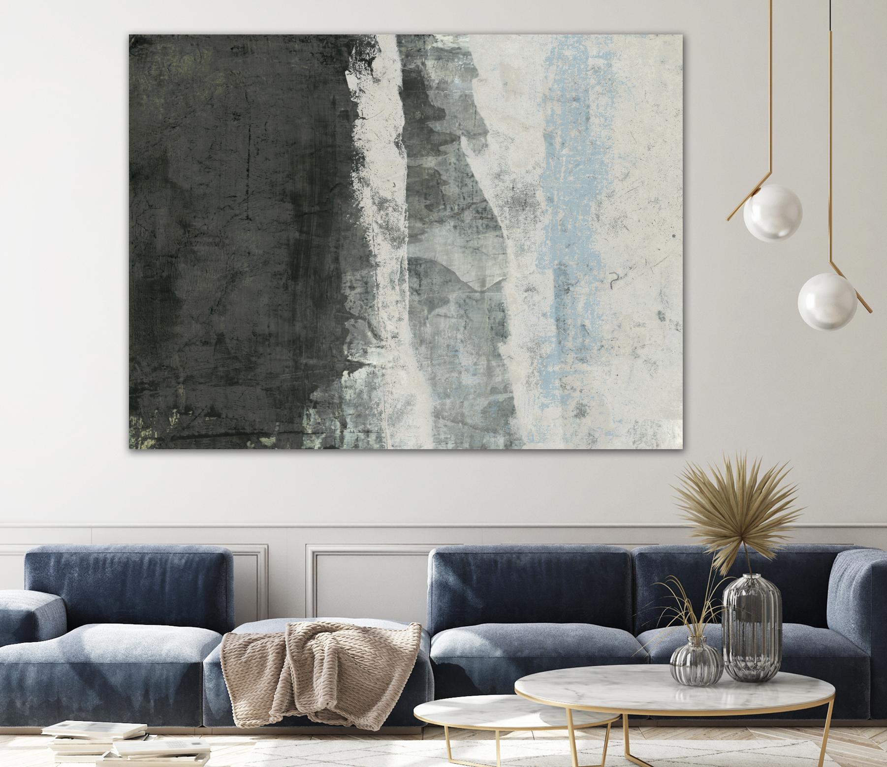 Black & Grey & Blue II by Studio W on GIANT ART - blue abstract