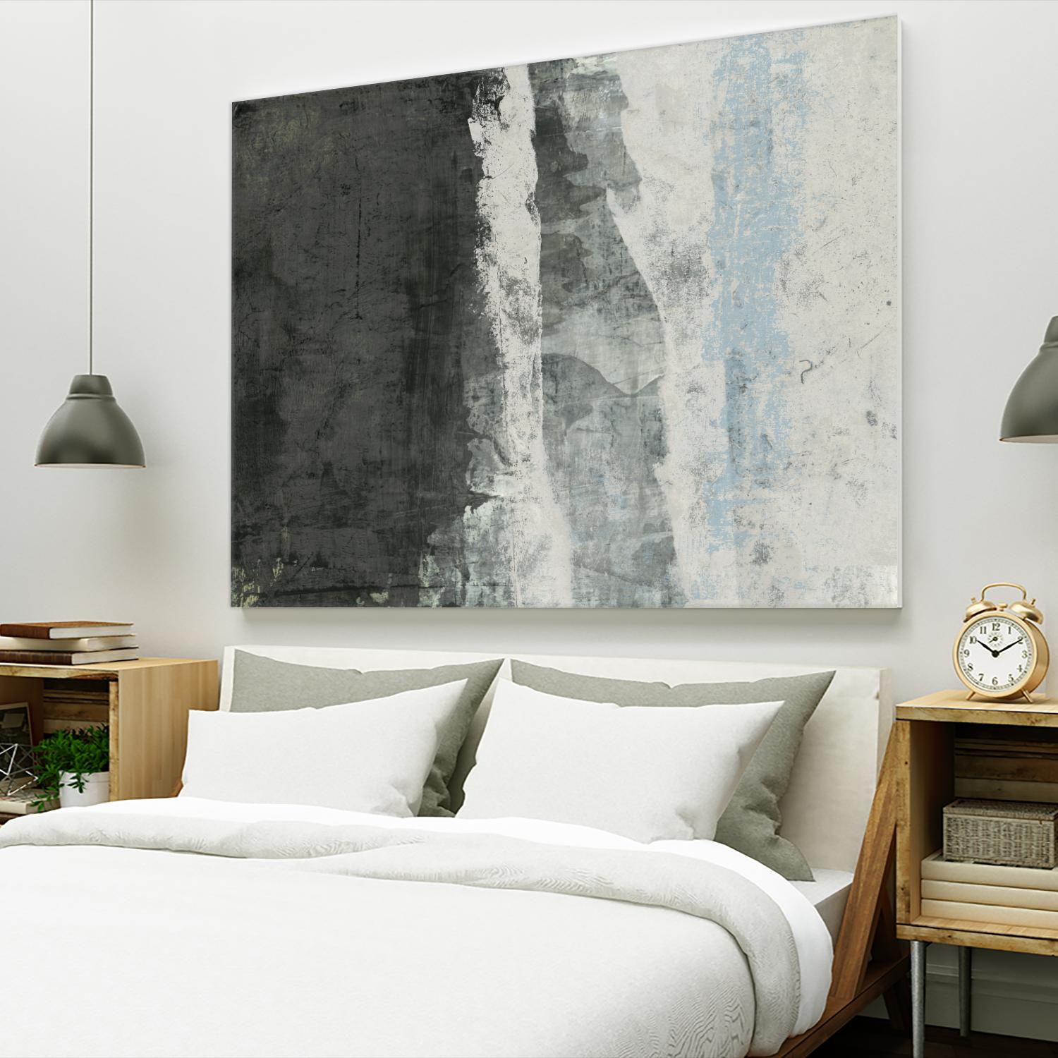 Black & Grey & Blue II by Studio W on GIANT ART - blue abstract