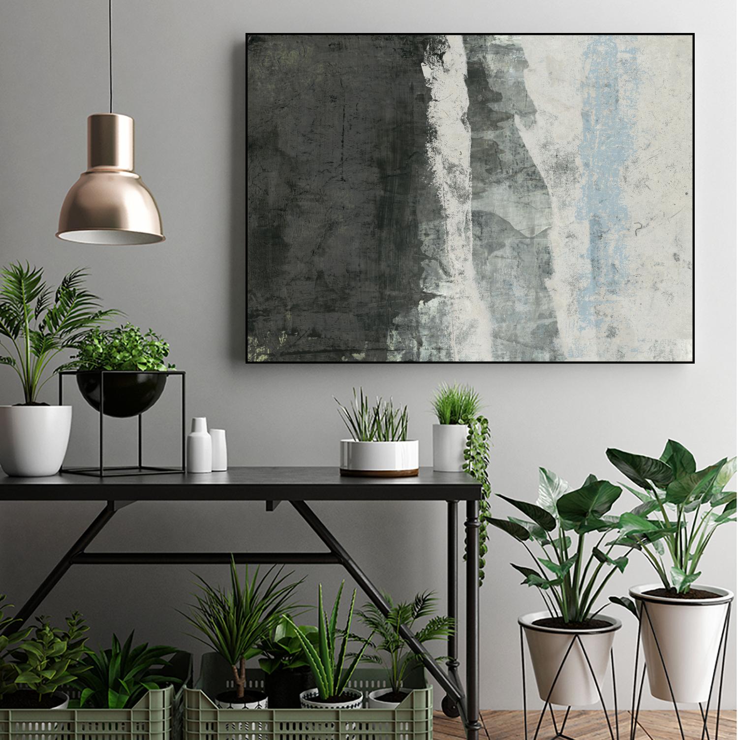 Black & Grey & Blue II by Studio W on GIANT ART - blue abstract