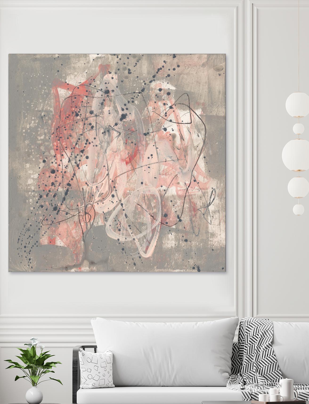 Blush Kinesis I by Jennifer Goldberger on GIANT ART - pink abstract