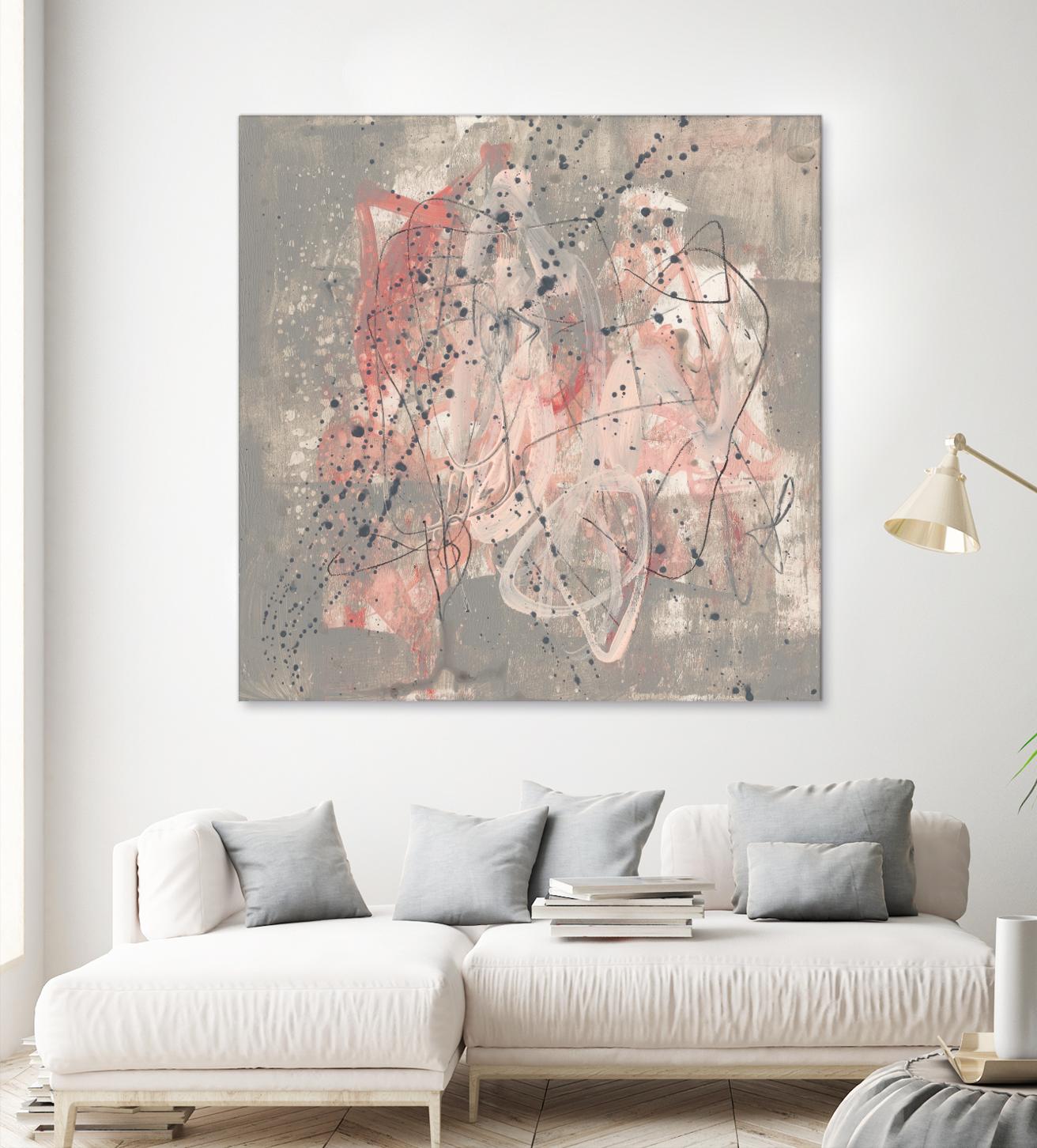Blush Kinesis I by Jennifer Goldberger on GIANT ART - pink abstract