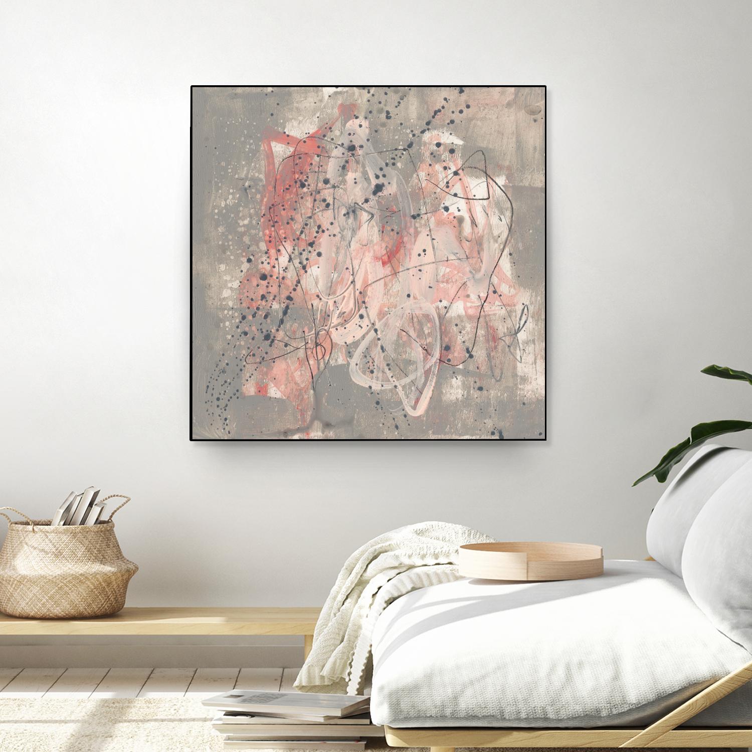 Blush Kinesis I by Jennifer Goldberger on GIANT ART - pink abstract