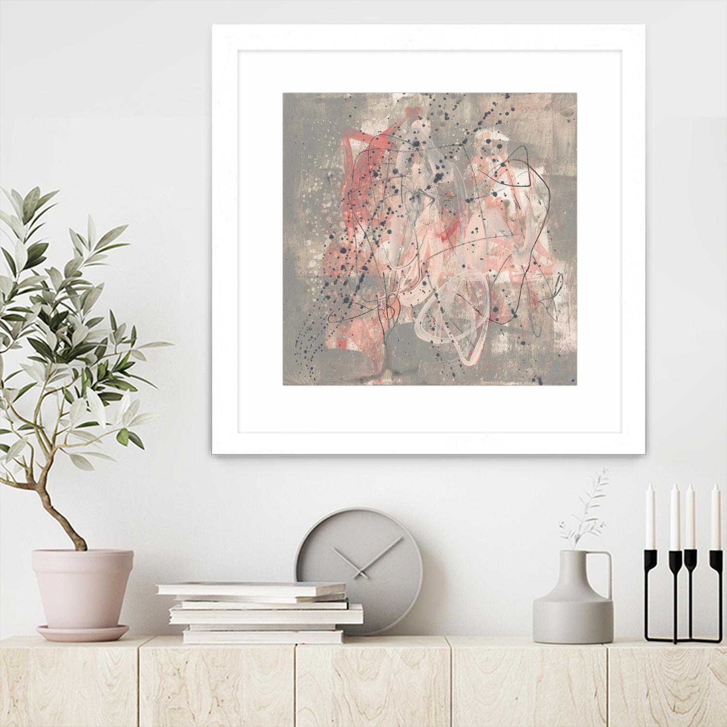 Blush Kinesis I by Jennifer Goldberger on GIANT ART - pink abstract