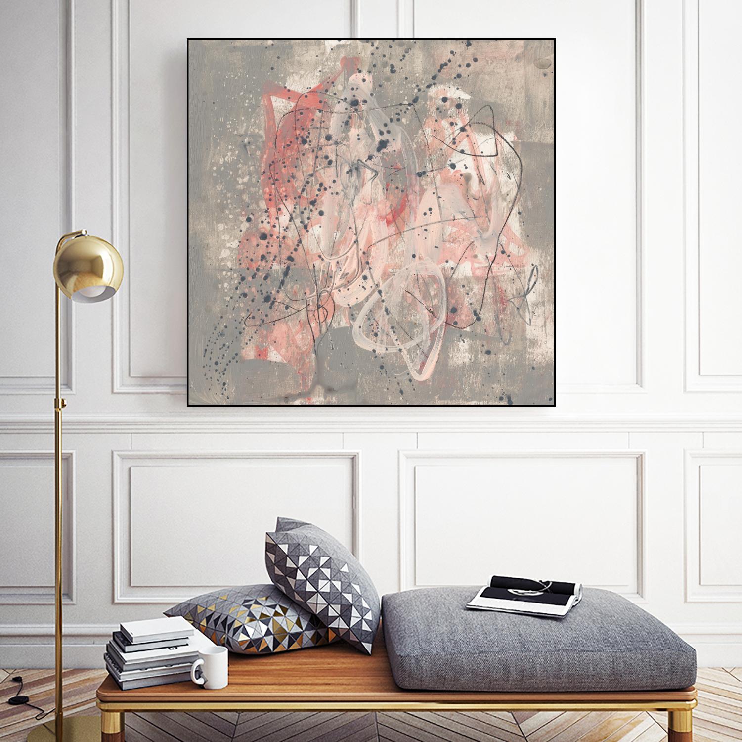 Blush Kinesis I by Jennifer Goldberger on GIANT ART - pink abstract