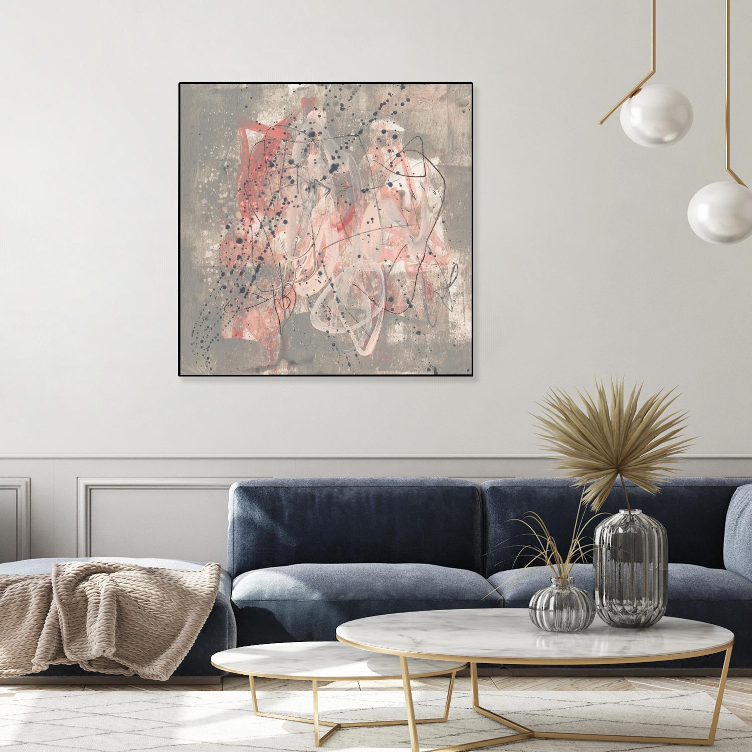 Blush Kinesis I by Jennifer Goldberger on GIANT ART - pink abstract
