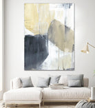 Neutral Divide I by Jennifer Goldberger on GIANT ART - brown abstract