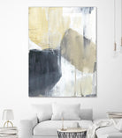 Neutral Divide I by Jennifer Goldberger on GIANT ART - brown abstract