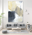 Neutral Divide I by Jennifer Goldberger on GIANT ART - brown abstract