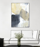 Neutral Divide I by Jennifer Goldberger on GIANT ART - brown abstract