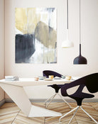 Neutral Divide I by Jennifer Goldberger on GIANT ART - brown abstract